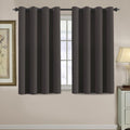 H.VERSAILTEX Blackout Curtain for Living Room Small Window Kitchen Blackout Curtains 45 inch Length Energy Saving Solid Grommet Blackout Drape, One Panel, Chocolate Brown, 52" W x 45" L