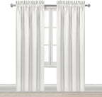 DWCN Blackout Curtains Thermal Insulated, Energy Saving & Noise Reducing Bedroom and Living Room Curtains, Ivory, W 38x L 84 Inch, Set of 2 Rod Pocket Curtain Panels