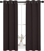 NICETOWN Blackout Curtain Panels for Bedroom Window, Triple Weave Microfiber Energy Saving Thermal Insulated Solid Grommet Blackout Draperies and Drapes (1 Pair, 29 inch by 45 inch, Toffee Brown)