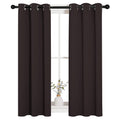 NICETOWN Blackout Curtain Panels for Bedroom Window, Triple Weave Microfiber Energy Saving Thermal Insulated Solid Grommet Blackout Draperies and Drapes (1 Pair, 29 inch by 45 inch, Toffee Brown)