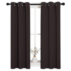 NICETOWN Blackout Curtain Panels for Bedroom Window, Triple Weave Microfiber Energy Saving Thermal Insulated Solid Grommet Blackout Draperies and Drapes (1 Pair, 29 inch by 45 inch, Toffee Brown)