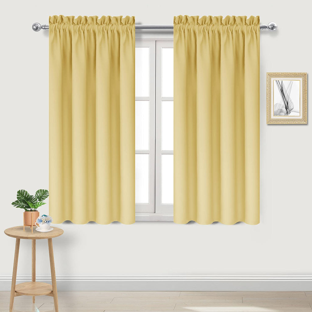 DWCN Blackout Curtains for Bedroom Living Room 42 x 54 Inch Long 2 Panels