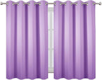 LEMOMO Blackout Curtains 66 x 54 Inch Long Lavender Curtains Set of 2 Panels Room Darkening Curtains for Bedroom and Living Room
