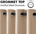 MIULEE Closet Curtain for Open Closet Without Door Grommet Top 34x80 Inches