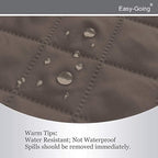 Easy-Going Reversible Loveseat Couch Cover for 2 Cushion Couch Sofa Cover for Dogs Water Resistant Furniture Protector with Foam Sticks Elastic Straps for Pet (Loveseat, Taupe/Ivory)