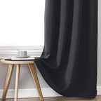 ChrisDowa 100% Blackout Curtains for Bedroom with Black Liner, 2 Thick Layers Total Blackout Thermal Insulated Grommet Window Curtains 63 Inch Length 2 Panels Set (Dark Grey, 42 x 63 Inch)