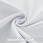 Yakamok Room Darkening Thermal Insulated Grommet Small Curtain Bonus 2 Tie Backs Included,Set of 2,Greyish White,52" Wide x 63" Long