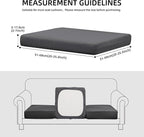 Outdoor Cushion Covers Set,8PCS Patio Furniture Couch Seat Slipcovers, Replacement for Sofa Sectional Chair(Cover，Only)