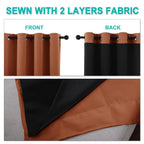 NICETOWN 100% Blackout Short Curtains with Black Liners, 2 Panels, 37" W by 40" L, Vintage Blue, Solid Thermal Insulated Full Blackout 2-Layer Lined Drapes, Energy Efficiency Window Drapes for Bedroom