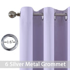 Yakamok Blackout Curtains 38x45 inch Lilac Thermal Drapes-Bedroom