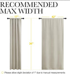NICETOWN Blackout Curtains for Living Curtains, Room Darkening Window Curtain Panels, Easy-Care Solid Thermal Insulated Draperies/Drapes for Daughter Room (Natural, 2 Panels, 42 by 36)
