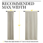 NICETOWN Blackout Curtains for Living Curtains, Room Darkening Window Curtain Panels, Easy-Care Solid Thermal Insulated Draperies/Drapes for Daughter Room (Natural, 2 Panels, 42 by 36)