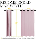 NICETOWN Blackout Curtain Panels for Girls Room, Nursery Essential Thermal Insulated Solid Grommet Top Blackout Drapes (Lavender Pink, 1 Pair, 55 x 68 inches)