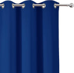 LEMOMO Blackout Curtains 42 x 63 inch/Royal Blue Curtains Set of 2 Panels/Thermal Insulated Room Darkening Bedroom Curtains