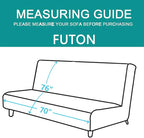 U-NICE HOME Futon Sofa Covers Reversible Sofa Slipcover Armless Cover Furniture Protector Couch Cover Water Resistant (Futon, Navy/Taupe)