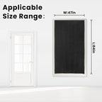 Adhesive Blackout Curtains- Self Stick Curtain No Rod Needed Easy to Hang Curtain, Use for Bedroom, Living Room, Dining Room, Kitchen, 47" W X 84" L, Black, 1 Panel