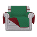 Easy-Going Chair Sofa Slipcover Reversible Sofa Cover Water Resistant Couch Cover Furniture Protector Cover with Elastic Straps for Pets Kids Children Dog Cat (Chair, Green/Christmas Red)