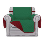 Easy-Going Chair Sofa Slipcover Reversible Sofa Cover Water Resistant Couch Cover Furniture Protector Cover with Elastic Straps for Pets Kids Children Dog Cat (Chair, Green/Christmas Red)