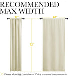 NICETOWN Beige Blackout Curtains for Living Room - Triple Weave Home Decoration Thermal Insulated Solid Rod Pocket Blackout Drapes for Bedroom(Set of 2, 42 x 72 Inch)