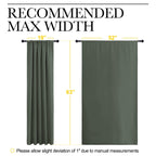 NICETOWN Bedroom Curtains Blackout Draperies - All Season Thermal Insulated Solid Rod Pocket Top Blackout Curtains/Drapes for Kid's Room (Dark Mallard, 1 Pair, 52 x 63 Inch)