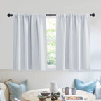 RYB HOME Short Privacy Curtains 30 inch Long for Bathroom Window