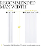 NICETOWN Draperies Curtains Panels, Blocking Out 50% Sunlight Window Treatment Curtains, Grommet Top Small Window Drapes for Bedroom (2 Panels, 34 by 45, White)