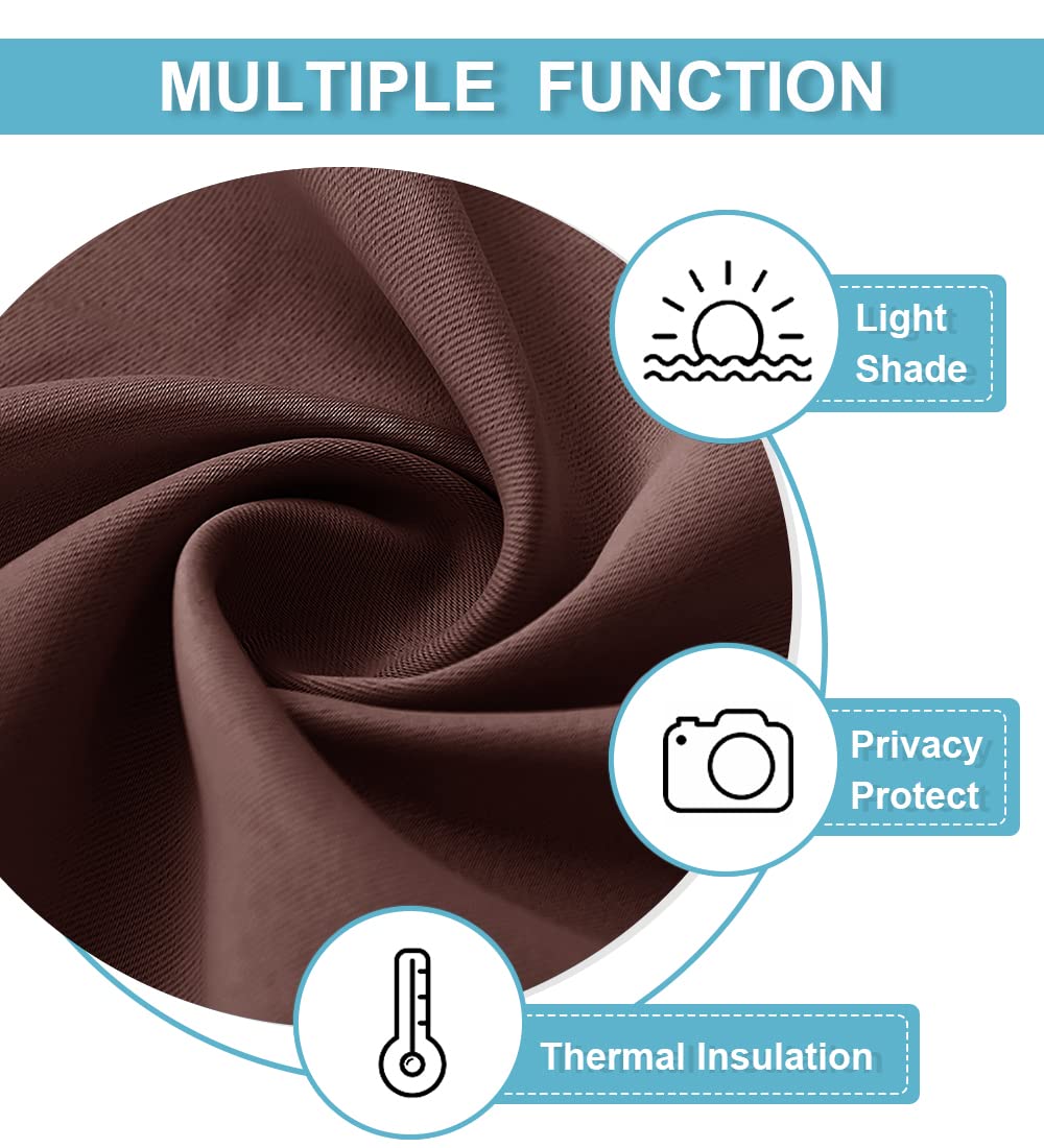 RYB HOME RV Curtains for Camper Windows, Mini Small Blackout Curtain Tiers