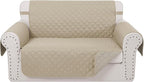 Reversible Loveseat Sofa Covers Couch Cover Furniture Protector(Loveseat Small,Sand/Beige)
