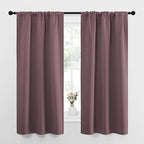 NICETOWN Bedroom Curtains for Kids Room, Window Treatment Thermal Insulated Solid Room Darkening Drape Panels for Girls Room (Dry Rose, Set of 2, 34 inches Width by 63 inches Length)