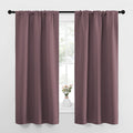 NICETOWN Bedroom Curtains for Kids Room, Window Treatment Thermal Insulated Solid Room Darkening Drape Panels for Girls Room (Dry Rose, Set of 2, 34 inches Width by 63 inches Length)