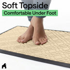 GORILLA GRIP 100% Waterproof All-Season WeatherMAX Doormat US Designed Natural Rubber, Stain and Fade Resistant, Low Profile Indoor Outdoor Door Mats, Easy Clean Patio Mat, 29x17, Modern Latte