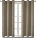 BGment Room Darkening Curtains 45 Inches Long - Grommet Thermal Insulated Drapes Window Treatment Curtains for Bedroom, 2 Panels, 38 x 45 Inch, Cocoa