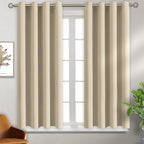 BGment Room Darkening Curtains for Bedroom - Grommet Thermal Insulated Window Treatments Light Blocking Curtains for Living Room, Set of 2 Panels, Each 46 x 54 Inch, Beige
