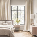 MIULEE Cream Beige Back Tab Blackout Curtains 52x92 Inch Long 2 Panels Set