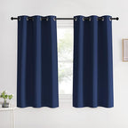 NICETOWN Blackout Draperies Curtains, Navy, 1 Pair, 42 x 60 Inch, All Season Thermal Insulated Solid Grommet Top Blackout Curtains/Drapes for Kid's Room