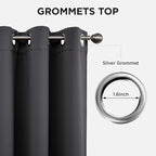 Joydeco 120 inches Long Blackout Curtains 2 Panels Set, Thermal Insulated Length Curtains & Drapes 2 Burg for Living Room Bedroom Window