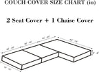 Sofa Covers Couch Covers for Sofa Pet Friendly Couch Cushion Covers Universal Sofa Covers Washable Stretch Slipcovers for Sectional Sofa (Texture Blue, 2 Seats + Chaise Cover)