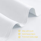 NICETOWN Draperies Curtains Panels, 2 Panels, 42 by 60, White, Blocking Out 50% Sunlight Window Treatment Curtains, Grommet Top Small Window Drapes for Bedroom