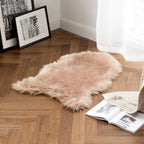 MIULEE Fluffy Rug Soft Shaggy Faux Fur Area Rug Luxury Plush Sheepskin Carpet for Bedroom Living Room Sofa Chair 2 x 3 Feet, Khaki