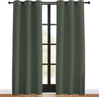 NICETOWN Thermal Curtains for Kids Room, Dark Mallard, Set of 2, 42 by 80 inches, Window Treatment Thermal Insulated Solid Grommet Blackout Drape Panels for Bedroom