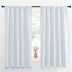NICETOWN Greyish White Bedroom Curtain Panels - Multi-Function Noise Reducing Performance Window Treatment Thermal Insulated Room Darkening Drapes for Nursery (2 Panels, 52 by 63)