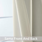 Yakamok Wide Thermal Blackout Patio Door Curtain Panel,Light Beige Grommet Sliding Door Insulated Curtains, Extra Wide Curtains for Sliding Glass Door,Light Beige, W52 x L84, 1 Panel
