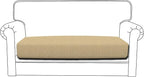 Easy-Going Stretch Loveseat Cushion Cover Sofa Cushion Furniture Protector Sofa Seat Sofa Slipcover Sofa Cover Soft Flexibility with Elastic Bottom(Loveseat Cushion, Beige)