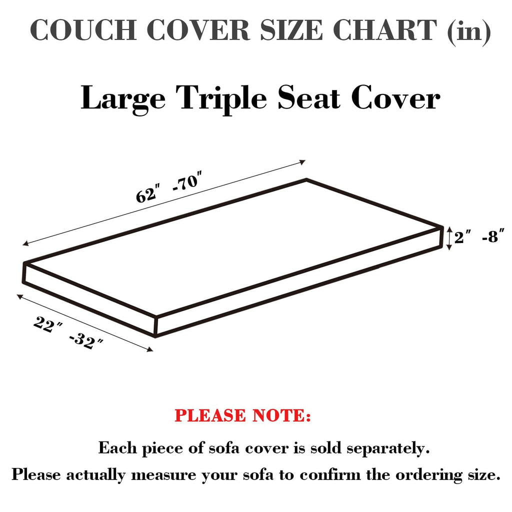 Disayu Couch Covers for 3 Cushion Sofa Pet Friendly Couch Cushion Covers Universal Sofa Covers Washable Stretch Slipcovers for Sectional Sofa (Texture Ivory White,Large Triple Seat Cover)