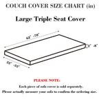 Disayu Couch Covers for 3 Cushion Sofa Pet Friendly Couch Cushion Covers Universal Sofa Covers Washable Stretch Slipcovers for Sectional Sofa (Texture Ivory White,Large Triple Seat Cover)