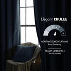 MIULEE Velvet Curtains 84 inches - Luxury Blackout Curtains for Bedroom Living Room Super Soft Light Blue Thermal Insulated Dusty Blue Window Drapes Back Tab, Stone Blue, W52 x L84 inches, 2 Panels