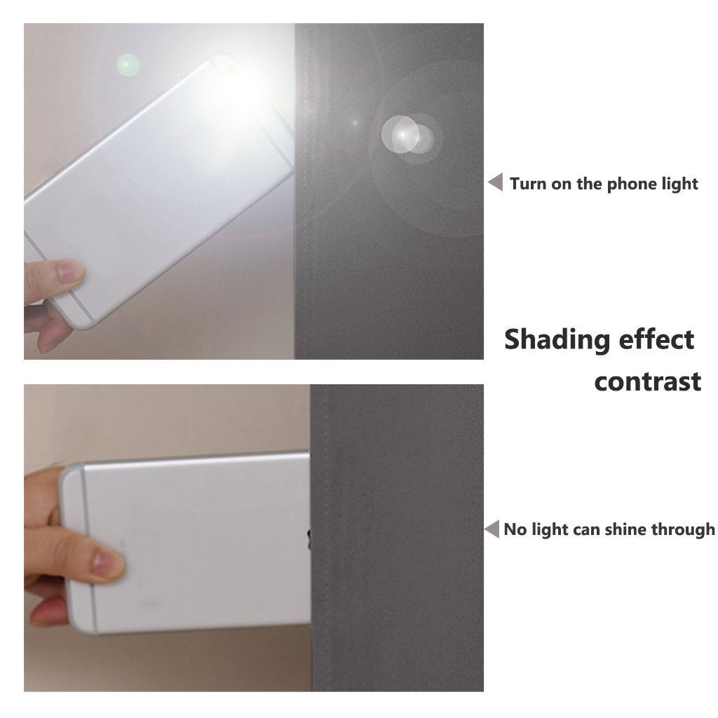 NICETOWN Room Warming Blackout Curtains 80 inches Long, Full Light Blocking Drapes with Black Liner for Nursery, Thermal Insulated Draperies for Hall, Villa (Grey, 2 Pieces, 42" Wide Each Panel)