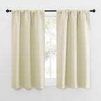 NICETOWN Kitchen Curtains, Short Blackout Curtains & Drapes, Home Decoration Privacy Thermal Insulated Curtains for Unicorn Theam Room (Beige, 34" Wide, 54" Long, 2 PCs)