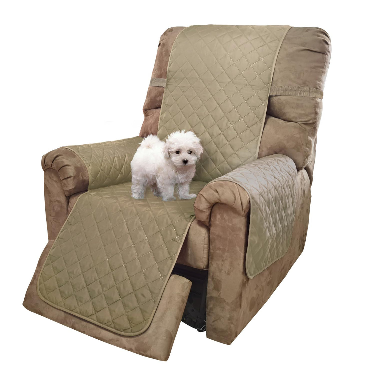 U-NICE HOME Reversible Recliner Chair Covers, Black