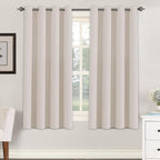 H.VERSAILTEX Blackout Curtain for Living Room Thermal Insulated Window Treatment Curtain Extra Long 63 inch Length Energy Saving Solid Grommet Top, One Panel, Natural, 52" W x 63" L